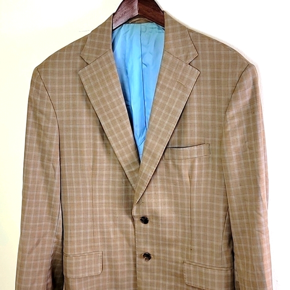 Holland & Sherry custom tailored (40R) Plaid Sport Coat - Picture 3 of 16